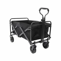 Deals 👍 MoRiZaiKKI Folding Wagon Beach Carts With Big Wheels For Sand, All-Terrain Beach Wagon With Universal Wheels, Adjustable Handle & Drink Holders For Camping, Sports, Shopping (Black （5 Inches）) Black （5 Inches） 🛒