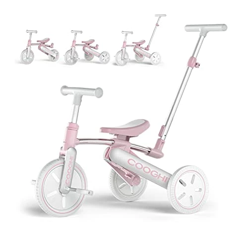 Cheapest โจ Cooghi 3-in-1 Kids Tricycle For Kids Ages 18 Months - 4 Years Old, 3 Wheels Toddler Tricycle With Detachable Pedal And Adjustable Seat, Pink ๐งจ 1 Cheapest โจ Cooghi 3-in-1 Kids Tricycle For Kids Ages 18 Months - 4 Years Old, 3 Wheels Toddler Tricycle With Detachable Pedal And Adjustable Seat, Pink ๐งจ
