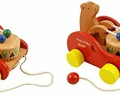 Best deal ✔️ SAFIGLE Long Toy Toddler A Drum Toys Walk Children Car Wood Wooden Bear Pull As Shownx3pcs 👏 -Kids' Tricycles Sales 31qh8GplC7L. AC