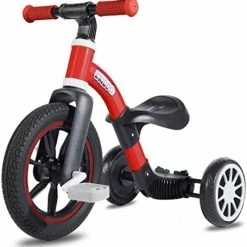 Discount 🌟 KRIDDO 3-in-1 Kids Tricycles For 2-3 Year Old, Toddler Balance Bike With Big Front Wheel, Convertible Trike And Bicycle For Boys 👧 Girls 18 Month To 4 Years, Removable Pedals For Push And Ride Fun, M Blue 🥰 -Kids' Tricycles Sales 41043S97dL. AC