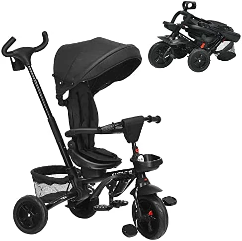 Best deal ๐ BABY JOY Tricycle, 7 In 1 Folding Toddler Bike W/ Removable Push Handle, Rotatable Seat, Adjustable Canopy, Safety Harness, Storage, Cup Holder, Trike For 1-5 Year Old, Tricycle For Toddlers (Pink) ๐ 5 Best deal ๐ BABY JOY Tricycle, 7 In 1 Folding Toddler Bike W/ Removable Push Handle, Rotatable Seat, Adjustable Canopy, Safety Harness, Storage, Cup Holder, Trike For 1-5 Year Old, Tricycle For Toddlers (Pink) ๐ - Image 5