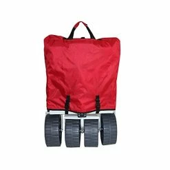 Cheap 🔔 MacSports Mac Sports Heavy Duty Steel Frame Collapsible Folding 150 Pound Capacity Outdoor Beach Garden Utility Wagon Cart With 4 All Terrain Wheels, Red/Grey 🎁 -Kids' Tricycles Sales 410R0rgF7HL