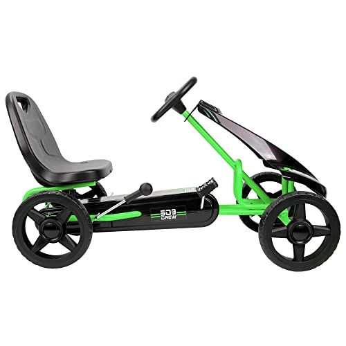 Best Sale ๐ 509 Crew Air Jet Pedal Go Kart - Green - Kids, Sporty Graphics On The Front Fairing, Adjustable Bucket Seat, 4 Spoke Rims W/ 10'' EVA Wheels, Sporty Steering Wheel, Kids Go Kart Ages 4+ (U925005) ๐ 2 Best Sale ๐ 509 Crew Air Jet Pedal Go Kart - Green - Kids, Sporty Graphics On The Front Fairing, Adjustable Bucket Seat, 4 Spoke Rims W/ 10'' EVA Wheels, Sporty Steering Wheel, Kids Go Kart Ages 4+ (U925005) ๐ - Image 2