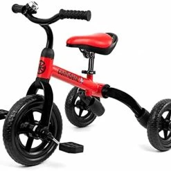 Cheap 👏 3 In 1 Toddler Tricycles For 2 - 4 Years Old Boys And 👧 Girls With Detachable Pedal And Bell | Foldable Baby Balance Bike Riding Toys For 24 Month Up Kids | Infant First 🎂 Birthday New Year Gift Blue 💯 -Kids' Tricycles Sales 411Vyq 86L. AC