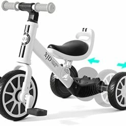 Coupon 🌟 3 In 1 Kids Tricycles For 10 Month To 3 Years Old Kids Trike Toddler Bike Boys 👧 Girls Trikes For Toddler Tricycles Baby Bike Infant Trike With Adjustable Seat Height And Removable Pedal Classic Blue 😉 -Kids' Tricycles Sales 412RskZiZ8L. AC 2