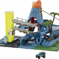 Deals 🌟 Matchbox Action Drivers Volcano Escape Playset, Includes 1 Matchbox Vehicle, Car-Activated Features, Lights & Sounds, Toy For Kids 🥰