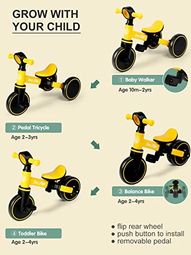 Discount ⭐ LOL-FUN 3 In 1 Kids Tricycle For Toddlers Ages 1-3 Bicycle Toy For 1 2 Year Old Boys 👧 Girls Gift With Easy Assembly Removable Pedal Midnight Blue 🔥 1 Discount ⭐ LOL-FUN 3 In 1 Kids Tricycle For Toddlers Ages 1-3 Bicycle Toy For 1 2 Year Old Boys 👧 Girls Gift With Easy Assembly Removable Pedal Midnight Blue 🔥