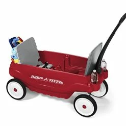 Hot Sale 🔔 Deluxe Family Wagon With Canopy, Plastic Red Wagon, For Ages 1.5+ 🧨 -Kids' Tricycles Sales 414F3lZQpyL