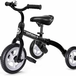 Cheap 👏 3 In 1 Toddler Tricycles For 2 - 4 Years Old Boys And 👧 Girls With Detachable Pedal And Bell | Foldable Baby Balance Bike Riding Toys For 24 Month Up Kids | Infant First 🎂 Birthday New Year Gift Blue 💯 -Kids' Tricycles Sales 415FJAwBA3L. AC