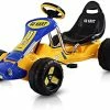 Flash Sale ⭐ HONEY JOY Pedal Go Kart, 4 Wheel Quad Ride On Pedal Car With Steering Wheels & 3 Position Adjustable Seat, Clutch, Outdoor Go Cart For Kids, Gift For Boys 👧 Girls (Yellow) 👏
