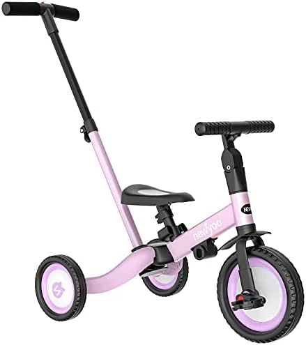 Best Sale 👍 Newyoo 5 In 1 Toddler Tricycle With Parent Steering Push Handle For 1,2,3 Years Old Boys And 👧 Girls, Kids Push Trike, Toddler Bike With Removable Pedals, Adjustable Seat And Handle (Grey) Yellow-006 😀 7 Best Sale 👍 Newyoo 5 In 1 Toddler Tricycle With Parent Steering Push Handle For 1,2,3 Years Old Boys And 👧 Girls, Kids Push Trike, Toddler Bike With Removable Pedals, Adjustable Seat And Handle (Grey) Yellow-006 😀 - Image 7