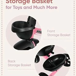 Discount 🔥 KRIDDO Kids Tricycles Age 18 Month To 4 Years, Toddler Kids Trike For 1.5 To 3 Year Old, Gift Toddler Tricycles For 2 - 4 Year Olds, Trikes For Toddlers, Pink 😉 -Kids' Tricycles Sales 416zhjNz8CL