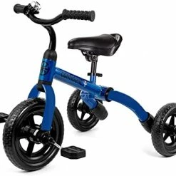 Cheap 👏 3 In 1 Toddler Tricycles For 2 - 4 Years Old Boys And 👧 Girls With Detachable Pedal And Bell | Foldable Baby Balance Bike Riding Toys For 24 Month Up Kids | Infant First 🎂 Birthday New Year Gift Blue 💯 -Kids' Tricycles Sales 417YO68WqPL. AC