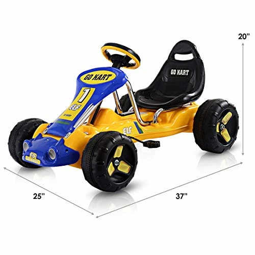 Deals β Kids Pedal Go Kart, 4 Wheel Ride On Car, Pedal Powered Ride On Toys For Boys & π§ Girls With Adjustable Seat, Pedal Cart For Kids 37"Γ 24.8"Γ 20.1" (Yellow) β€οΈ 6 Deals β Kids Pedal Go Kart, 4 Wheel Ride On Car, Pedal Powered Ride On Toys For Boys & π§ Girls With Adjustable Seat, Pedal Cart For Kids 37"Γ 24.8"Γ 20.1" (Yellow) β€οΈ - Image 6