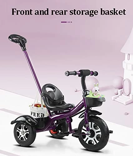 Flash Sale ๐ LSQXSS Kids Tricycles For Age 18 Month To 3 Years,Toddler Trikes With Auxiliary Push Handle,3 Wheelers Bicycle For Boys And ๐ง Girls,Non-Inflatable Titanium Wheel,Ride-on Bikes Blue ๐งจ 3 Flash Sale ๐ LSQXSS Kids Tricycles For Age 18 Month To 3 Years,Toddler Trikes With Auxiliary Push Handle,3 Wheelers Bicycle For Boys And ๐ง Girls,Non-Inflatable Titanium Wheel,Ride-on Bikes Blue ๐งจ - Image 3