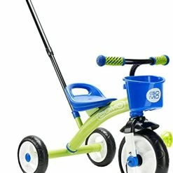 Cheap 🥰 Kids Tricycles For 2 Year Olds, 3 Year Olds & Kids 1-6, Big Wheels Baby Bike Toddler Bikes - Trikes For Toddlers With Push Handle (Green/Blue) 🎁