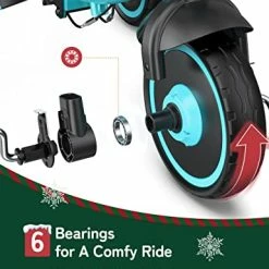 Top 10 🌟 Besrey 7-in-1 Toddler Bike With Parent Steering Push Handle For 1，2，3，4，5 Years Old 👧 Girls And Boys, Foldable Kids Push Trike, Toddler Tricycle With Removable Pedals, Height Adjustable Seat Green ✨ -Kids' Tricycles Sales 418IcvuEbvL