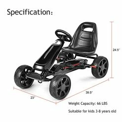 Budget π Costzon Pedal Go Kart For Kids, 4 Wheel Powered Ride On Car, Outdoor Indoor Pedal On Foot Racer Toys With Adjustable Seat, Clutch, Brake, EVA Wheels For Boys π§ Girls Gift (Black) π 15 Budget π Costzon Pedal Go Kart For Kids, 4 Wheel Powered Ride On Car, Outdoor Indoor Pedal On Foot Racer Toys With Adjustable Seat, Clutch, Brake, EVA Wheels For Boys π§ Girls Gift (Black) π -Kids' Tricycles Sales 418Kj0w2RHL