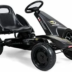 Top 10 😍 HONEY JOY Go Kart For Kids, 4 Wheel Pedal Powered Go Cart With Steering Wheels & Adjustable Seat, Safety Hand Brake, Non-Slip Tires, Outdoor Off-Road Racer Ride On Pedal Car For Boy Girl (Black) 😉 -Kids' Tricycles Sales 419TgMYqduL. AC