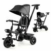 Budget 😉 BABY JOY Tricycle, 4 In 1 Toddler Bike W/ Removable Push Handle, Reversible Seat, Foldable Footrest, All-Terrain EVA Wheel, Adjustable Canopy, Ideal For Kids 12-60 Months, Tricycle For Toddler (Black) 🎉