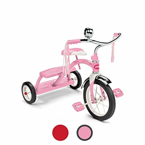 New π Classic Pink Dual Deck Tricycle Ride On, 31.5L X 24.5W X 21.5H In π 1 New π Classic Pink Dual Deck Tricycle Ride On, 31.5L X 24.5W X 21.5H In π