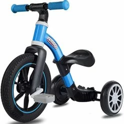 Discount 🌟 KRIDDO 3-in-1 Kids Tricycles For 2-3 Year Old, Toddler Balance Bike With Big Front Wheel, Convertible Trike And Bicycle For Boys 👧 Girls 18 Month To 4 Years, Removable Pedals For Push And Ride Fun, M Blue 🥰 -Kids' Tricycles Sales 41DbbCTwTQL. AC