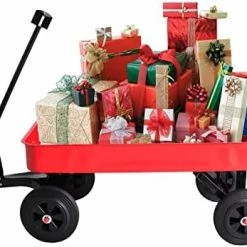 Buy 🔥 ZeHuoGe Outdoor Sport Blue Wagon All Terrain Pulling W/Removable Wooden Side Panels Air Tires Big Foot Panel Wagon 176 Lbs. Weight Capacity Sturdy All Steel Wagon Bed, Children Kids' Pull-Along Wagons (Blue) 😀 -Kids' Tricycles Sales 41EuHa38qL. AC