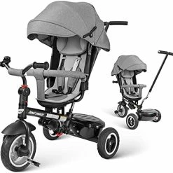 Promo ๐ Baby Tricycle 8 In 1,Trike For Toddlers Age 1-6,Tricycle With Push Handle For Kids, Boy Girl Outdoor Toy Bike, All Terrain Rubber Wheel, Reversible Seat(Gray) ๐ฅฐ 10 Promo ๐ Baby Tricycle 8 In 1,Trike For Toddlers Age 1-6,Tricycle With Push Handle For Kids, Boy Girl Outdoor Toy Bike, All Terrain Rubber Wheel, Reversible Seat(Gray) ๐ฅฐ -Kids' Tricycles Sales 41I0cmCocjS. AC