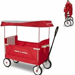 Cheapest 😍 3-In-1 EZ Folding, Outdoor Collapsible Wagon For Kids & Cargo, Red Folding Wagon 🌟 -Kids' Tricycles Sales 41IIC9Dgk S. AC