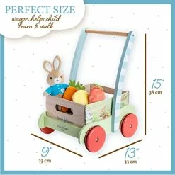 Best Pirce 🤩 KIDS PREFERRED Beatrix Potter Peter Rabbit Wooden Garden Wagon And Plush Veggie Play Set 🧨 -Kids' Tricycles Sales 41IkH2usz7L