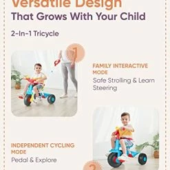 Brand new ๐ KRIDDO 2 In 1 Kids Tricycles Age 18 Month To 3 Years, Gift Toddler Tricycle, Trikes For Toddlers 2 To 3 Year Old With Push Handle And Duck Bell, Classical ๐ 12 Brand new ๐ KRIDDO 2 In 1 Kids Tricycles Age 18 Month To 3 Years, Gift Toddler Tricycle, Trikes For Toddlers 2 To 3 Year Old With Push Handle And Duck Bell, Classical ๐ -Kids' Tricycles Sales 41J2N7ZvhuL