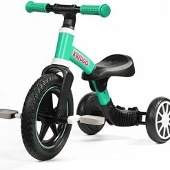 Discount 🌟 KRIDDO 3-in-1 Kids Tricycles For 2-3 Year Old, Toddler Balance Bike With Big Front Wheel, Convertible Trike And Bicycle For Boys 👧 Girls 18 Month To 4 Years, Removable Pedals For Push And Ride Fun, M Blue 🥰 -Kids' Tricycles Sales 41JAUCe3zjL. AC