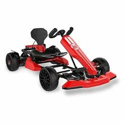 Flash Sale 🌟 TWO DOTS Go Kart Bundle, Hoverboard And Go Kart Seat Attachment Combo - Outdoor Racer Pedal Car For Adult And Kids, Adjustable Length And Height- 9.3MPH - 264.5 Lbs Red Gokart & Orange Hoverboard 😉