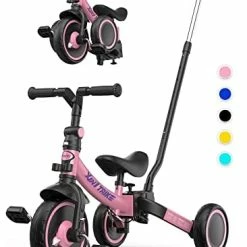 Top 10 🌟 Besrey 7-in-1 Toddler Bike With Parent Steering Push Handle For 1，2，3，4，5 Years Old 👧 Girls And Boys, Foldable Kids Push Trike, Toddler Tricycle With Removable Pedals, Height Adjustable Seat Green ✨ -Kids' Tricycles Sales 41LZXs3Hh9L. AC
