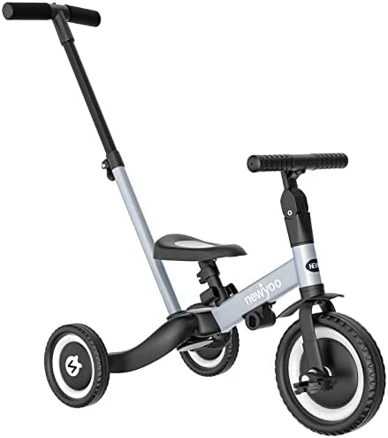 Best Sale 👍 Newyoo 5 In 1 Toddler Tricycle With Parent Steering Push Handle For 1,2,3 Years Old Boys And 👧 Girls, Kids Push Trike, Toddler Bike With Removable Pedals, Adjustable Seat And Handle (Grey) Yellow-006 😀 5 Best Sale 👍 Newyoo 5 In 1 Toddler Tricycle With Parent Steering Push Handle For 1,2,3 Years Old Boys And 👧 Girls, Kids Push Trike, Toddler Bike With Removable Pedals, Adjustable Seat And Handle (Grey) Yellow-006 😀 - Image 5