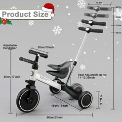 Promo 🔥 XJD 7 In 1 Toddler Bike With Push Handle For 1 To 3 Years Old Kids Toddler Tricycle With Push Handle For Boy Girl Baby Bike Infant Trike Kids Trikes (White) 🔔 13 Promo 🔥 XJD 7 In 1 Toddler Bike With Push Handle For 1 To 3 Years Old Kids Toddler Tricycle With Push Handle For Boy Girl Baby Bike Infant Trike Kids Trikes (White) 🔔 -Kids' Tricycles Sales 41N0Gf2htzL