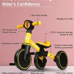 Discount ⭐ LOL-FUN 3 In 1 Kids Tricycle For Toddlers Ages 1-3 Bicycle Toy For 1 2 Year Old Boys 👧 Girls Gift With Easy Assembly Removable Pedal Midnight Blue 🔥 14 Discount ⭐ LOL-FUN 3 In 1 Kids Tricycle For Toddlers Ages 1-3 Bicycle Toy For 1 2 Year Old Boys 👧 Girls Gift With Easy Assembly Removable Pedal Midnight Blue 🔥 -Kids' Tricycles Sales 41NLs21lVDL
