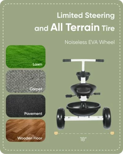 Best reviews of π KRIDDO Kids Tricycles Age 18 Month To 4 Years, Toddler Kids Trike For 1.5 To 3 Year Old, Gift Toddler Tricycles For 2 - 4 Year Olds, Trikes For Toddlers, White π 5 Best reviews of π KRIDDO Kids Tricycles Age 18 Month To 4 Years, Toddler Kids Trike For 1.5 To 3 Year Old, Gift Toddler Tricycles For 2 - 4 Year Olds, Trikes For Toddlers, White π - Image 5