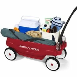 Hot Sale 🔔 Deluxe Family Wagon With Canopy, Plastic Red Wagon, For Ages 1.5+ 🧨 -Kids' Tricycles Sales 41OUcC2b93L