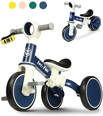 Discount ⭐ LOL-FUN 3 In 1 Kids Tricycle For Toddlers Ages 1-3 Bicycle Toy For 1 2 Year Old Boys 👧 Girls Gift With Easy Assembly Removable Pedal Midnight Blue 🔥 8 Discount ⭐ LOL-FUN 3 In 1 Kids Tricycle For Toddlers Ages 1-3 Bicycle Toy For 1 2 Year Old Boys 👧 Girls Gift With Easy Assembly Removable Pedal Midnight Blue 🔥 - Image 8