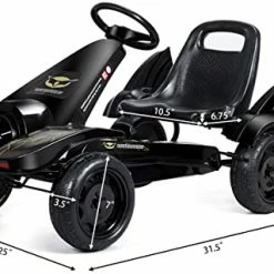 Flash Sale 🥰 GLACER Kids Pedal Go Kart, Pedal Powered Ride On Car For Kids, 4 Wheels Indoor Outdoor Racer Toy Car W/ Adjustable Seat, Foot Pedal, Ideal For Boys 👧 Girls, Black ❤️ 9 Flash Sale 🥰 GLACER Kids Pedal Go Kart, Pedal Powered Ride On Car For Kids, 4 Wheels Indoor Outdoor Racer Toy Car W/ Adjustable Seat, Foot Pedal, Ideal For Boys 👧 Girls, Black ❤️ -Kids' Tricycles Sales 41QUKbWuqeL