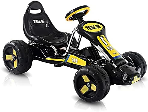 Cheapest 𧨠HONEY JOY Go Kart For Kids, 4 Wheel Quad Racing Style Pedal Car W/3-Point Adjustable Seat & Non-Slip Wheels, Pedal Powered Ride On Toy Cart For Boys π§ Girls (Black) π 8 Cheapest 𧨠HONEY JOY Go Kart For Kids, 4 Wheel Quad Racing Style Pedal Car W/3-Point Adjustable Seat & Non-Slip Wheels, Pedal Powered Ride On Toy Cart For Boys π§ Girls (Black) π - Image 8