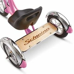 Hot Sale 🔔 Schwinn Roadster Bike For Toddlers, Kids Classic Tricycle, Boys And 👧 Girls Ages 2 - 4 Years Old, Steel Trike Frame, Rear Deck Made Of Genuine Wood, & Fabric Tassels Teal 🔔 -Kids' Tricycles Sales 41URN54rS6L