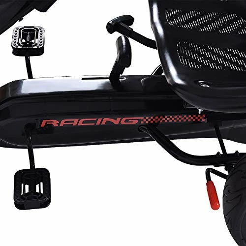 Budget π Costzon Pedal Go Kart For Kids, 4 Wheel Powered Ride On Car, Outdoor Indoor Pedal On Foot Racer Toys With Adjustable Seat, Clutch, Brake, EVA Wheels For Boys π§ Girls Gift (Black) π 6 Budget π Costzon Pedal Go Kart For Kids, 4 Wheel Powered Ride On Car, Outdoor Indoor Pedal On Foot Racer Toys With Adjustable Seat, Clutch, Brake, EVA Wheels For Boys π§ Girls Gift (Black) π - Image 6