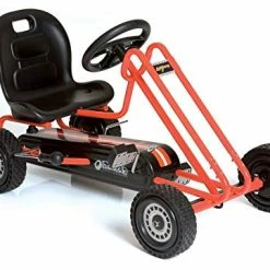 Hot Sale π€© Lightning - Pedal Go Kart | Pedal Car | Ride On Toys For Boys & π§ Girls With Ergonomic Adjustable Seat & Sharp Handling - Orange βοΈ