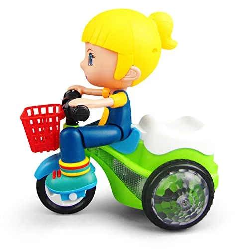 Budget π ZHIXIRONG Glowing Cool Stunt Tricycle, 1 Piece Stunt Tricycle Toy With Blinking LED Tires And Batteries, Suitable For 2 Years And Older, π₯³ Birthday Gifts For Boys And π§ Girls Green 𧨠3 Budget π ZHIXIRONG Glowing Cool Stunt Tricycle, 1 Piece Stunt Tricycle Toy With Blinking LED Tires And Batteries, Suitable For 2 Years And Older, π₯³ Birthday Gifts For Boys And π§ Girls Green 𧨠- Image 3