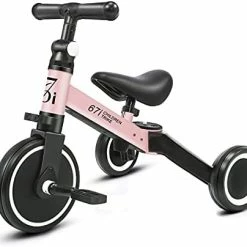 Best Pirce ❤️ 67i 3 In 1 Tricycle For 1-3 Year Old Toddler Bike Kids Tricycles For 1-3 Year Olds Toddler Tricycle Kids Trikes Adjustable Seat And Removable Pedal Baby Balance Bike Boys 👧 Girls Pink+handle 💯 -Kids' Tricycles Sales 41ZI APUfzL. AC
