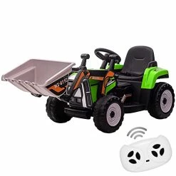 Flash Sale 👍 Nasitip 12V Kids Ride On Car,Excavator With Bucket & Remote Control,Toddler Battery Powered Electric Vehicle,2+1 Gear Shift,3 Speeds,Music,Bluetooth,7-LED Headlights,EVA Tire,Green 🛒