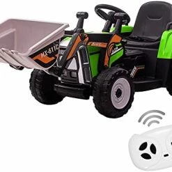 Flash Sale 👍 Nasitip 12V Kids Ride On Car,Excavator With Bucket & Remote Control,Toddler Battery Powered Electric Vehicle,2+1 Gear Shift,3 Speeds,Music,Bluetooth,7-LED Headlights,EVA Tire,Green 🛒 -Kids' Tricycles Sales 41ZIhHiXLlL. AC