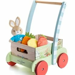 Best Pirce 🤩 KIDS PREFERRED Beatrix Potter Peter Rabbit Wooden Garden Wagon And Plush Veggie Play Set 🧨